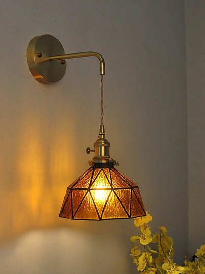 Retro Pastorale Wandleuchte mit geometrischem Muster
