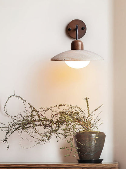 Japanese Retro Metal Travertine Wall Lamp