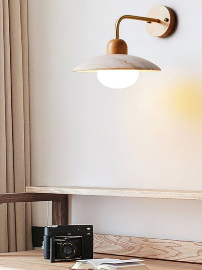 Japanese Retro Metal Travertine Wall Lamp
