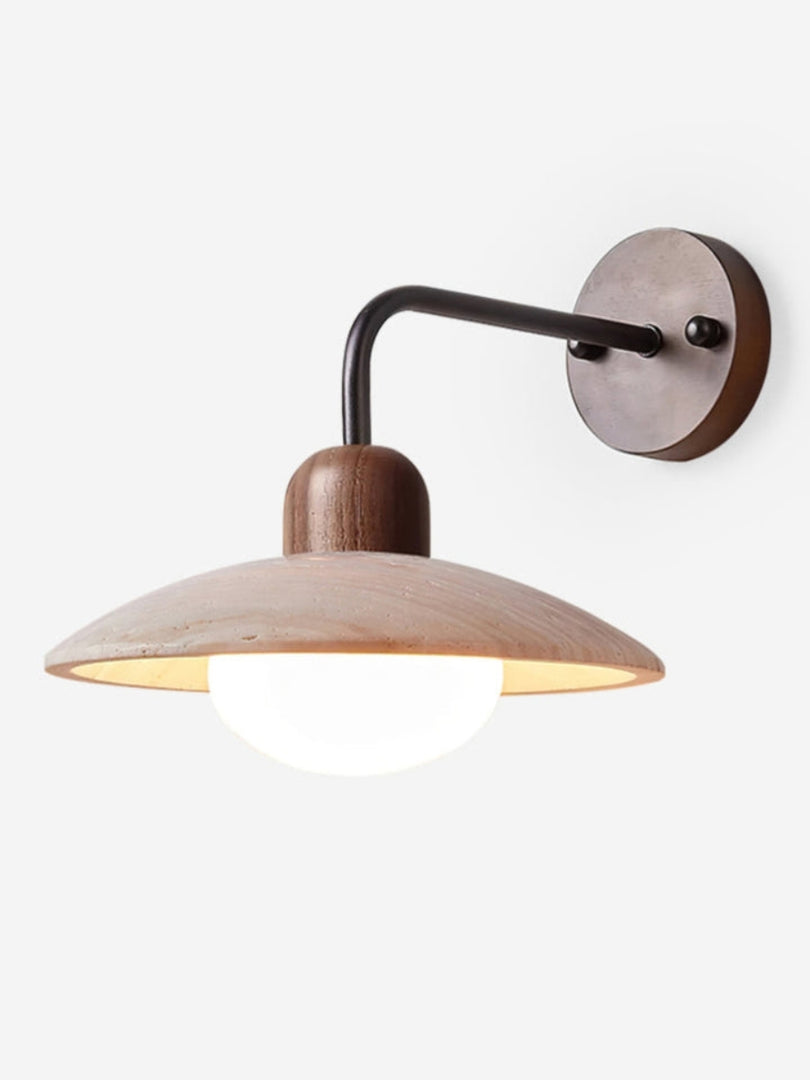 Japanese Retro Metal Travertine Wall Lamp