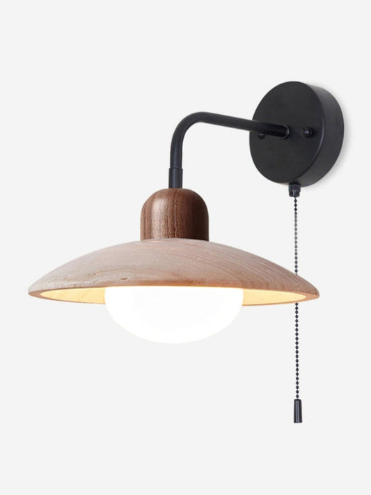 Japanese Retro Metal Travertine Wall Lamp