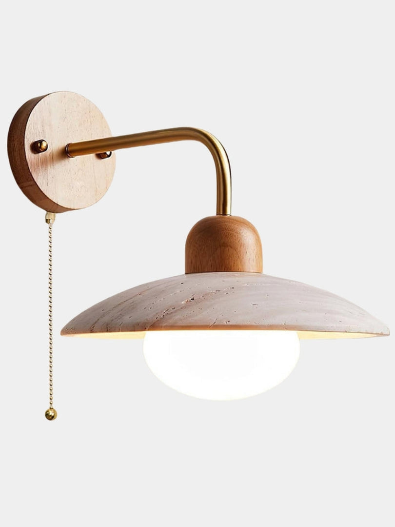 Japanese Retro Metal Travertine Wall Lamp