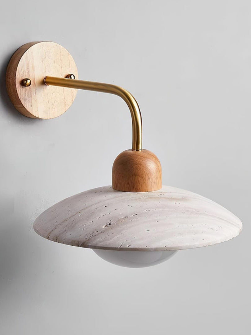 Japanese Retro Metal Travertine Wall Lamp