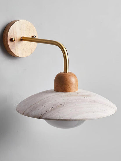 Japanese Retro Metal Travertine Wall Lamp