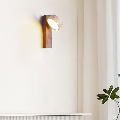 Nordic Travertine Rotatable Wall Lamp