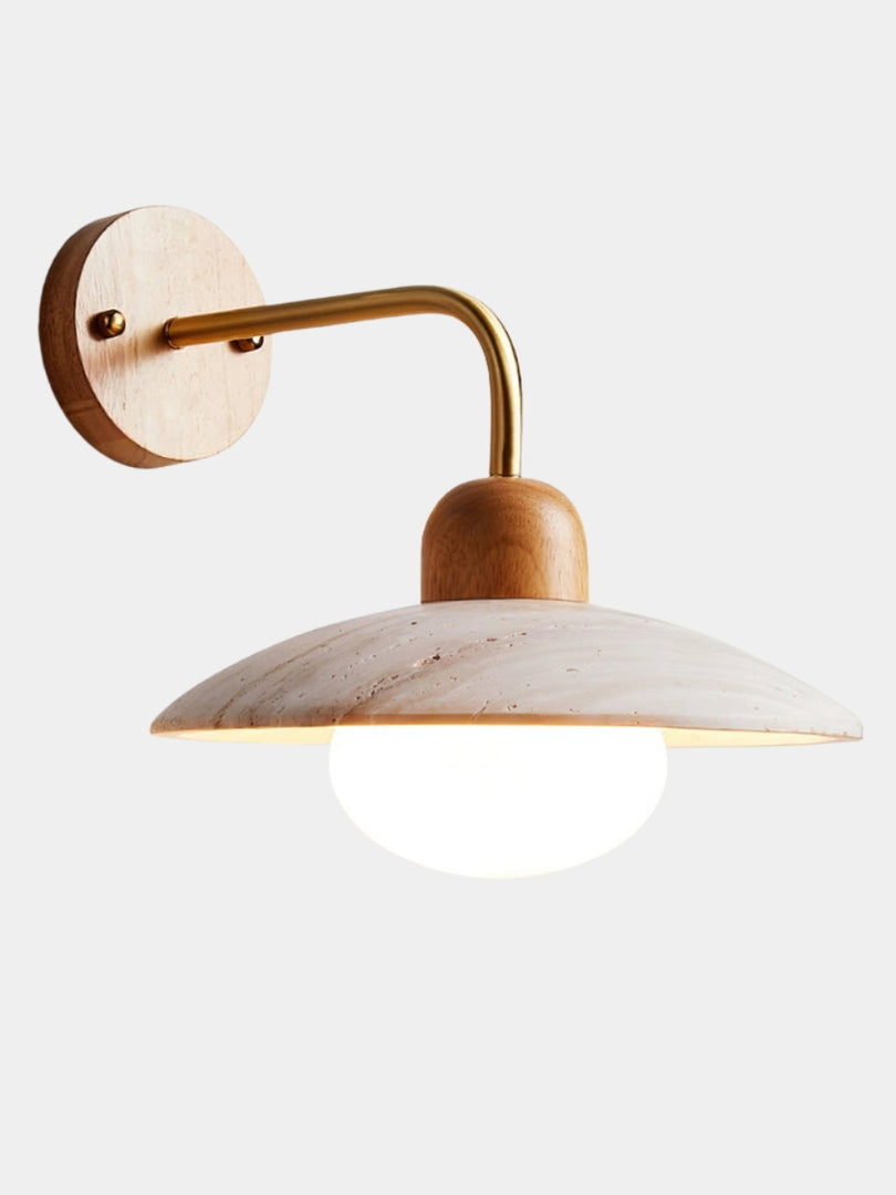 Japanese Retro Metal Travertine Wall Lamp