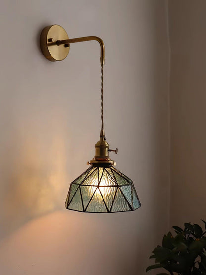 Retro Pastorale Wandleuchte mit geometrischem Muster