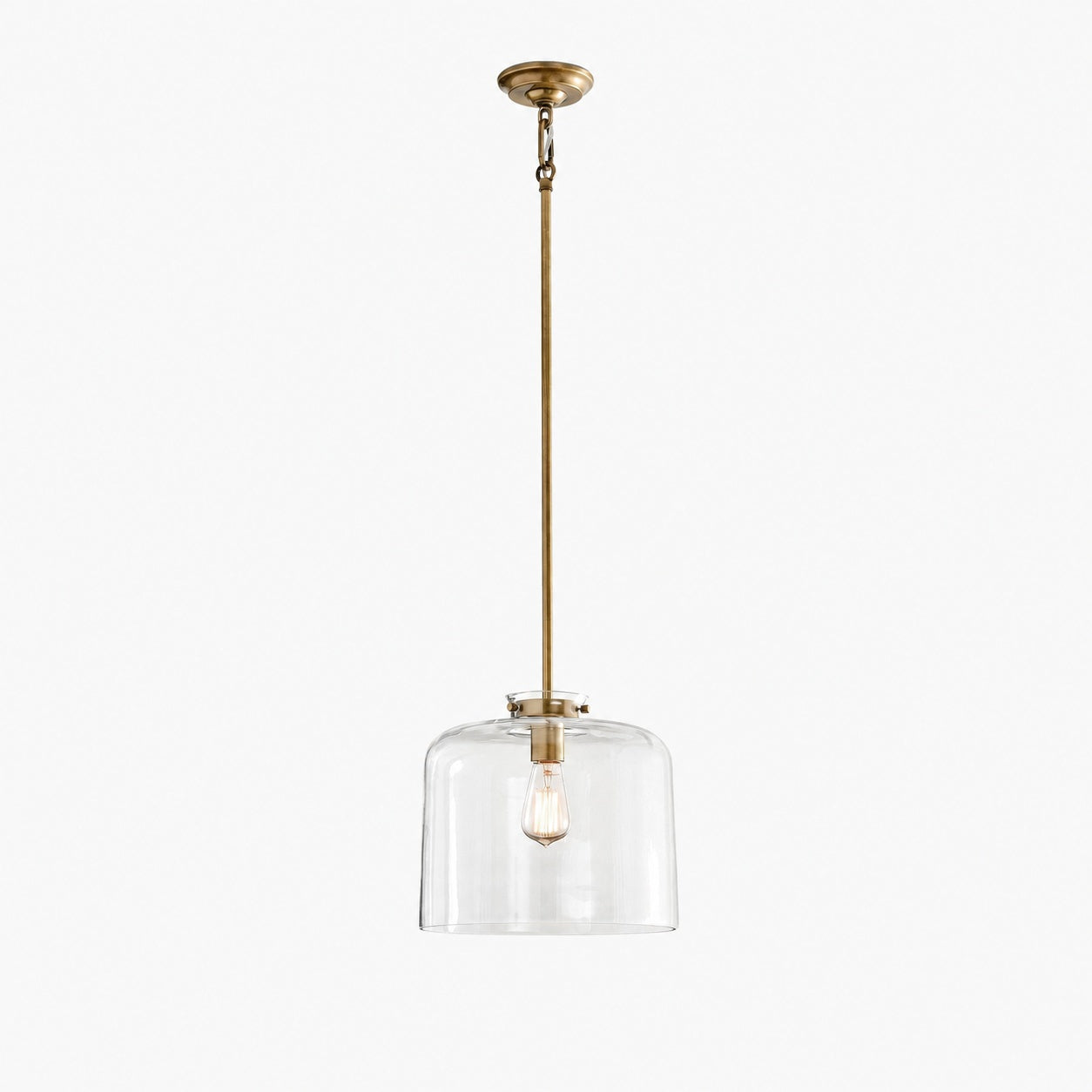 Sterling Minimalist Glass Pendant Collection - Vintage Brass Lighting Design