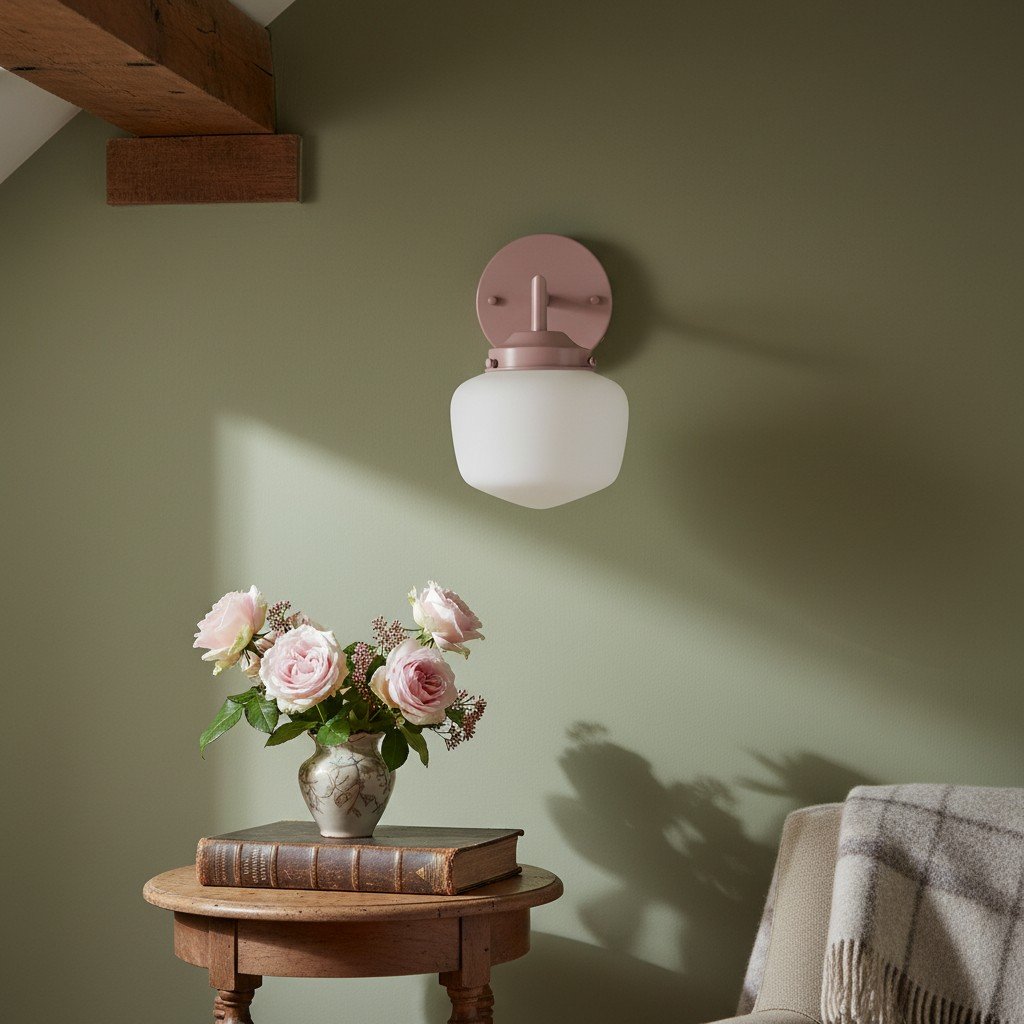 Opalume Glass Vanity Light – Vintage-Inspired Design – Perfect for Bathroom & Powder Room