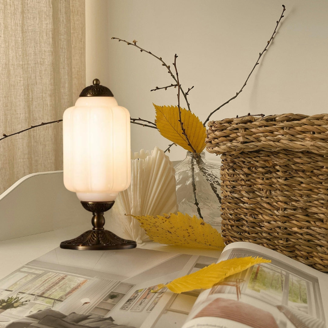 Eloise Tischlampe - Vintage Design Glas Tischlampe