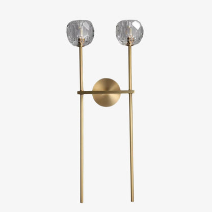 Luxuriöse Kristall-Wandleuchte – Moderne Wandleuchte mit Messingrahmen