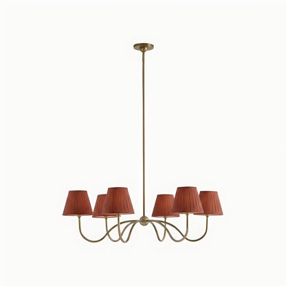 Luvora Modern Multi-Head Pleated Shade Chandelier - Stylish Fabric Ceiling Fixture