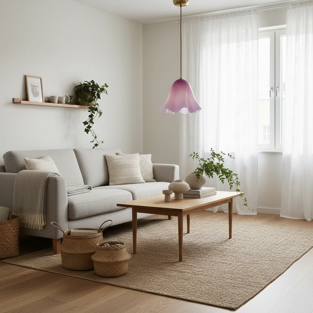 Bellina Sculptural Floral Pendant Light Contemporary Ceiling Fixture for Living Room