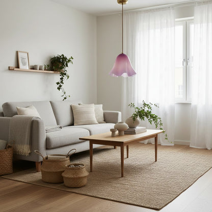 Bellina Sculptural Floral Pendant Light Contemporary Ceiling Fixture for Living Room