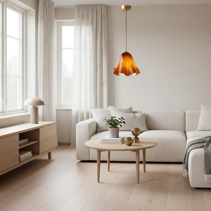 Bellina Sculptural Floral Pendant Light Contemporary Ceiling Fixture for Living Room