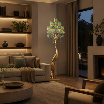 Perky Peacock Floor Lamp