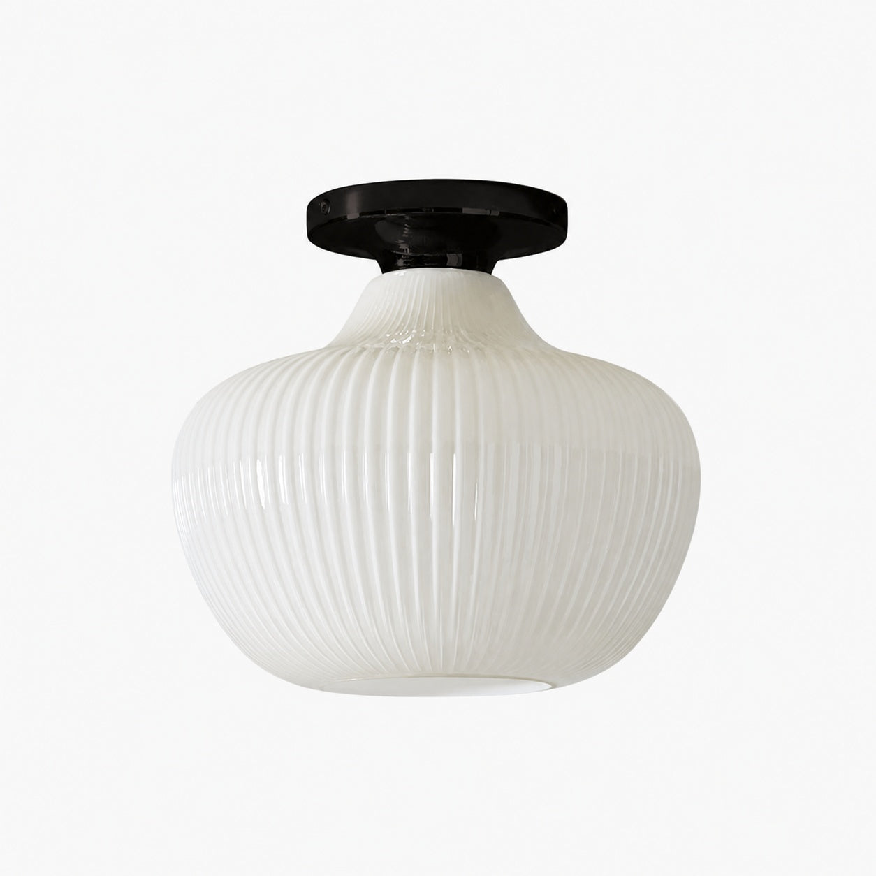 Rivrona Glass Flush Mount Ceiling Light - Modern Champagne Globe Design