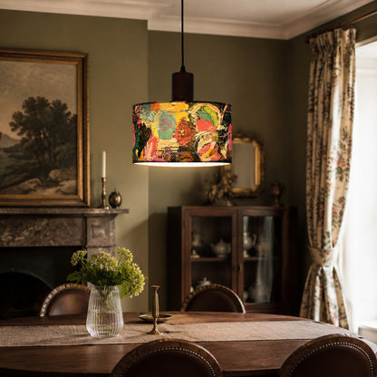 Fabric drum pendant light 22