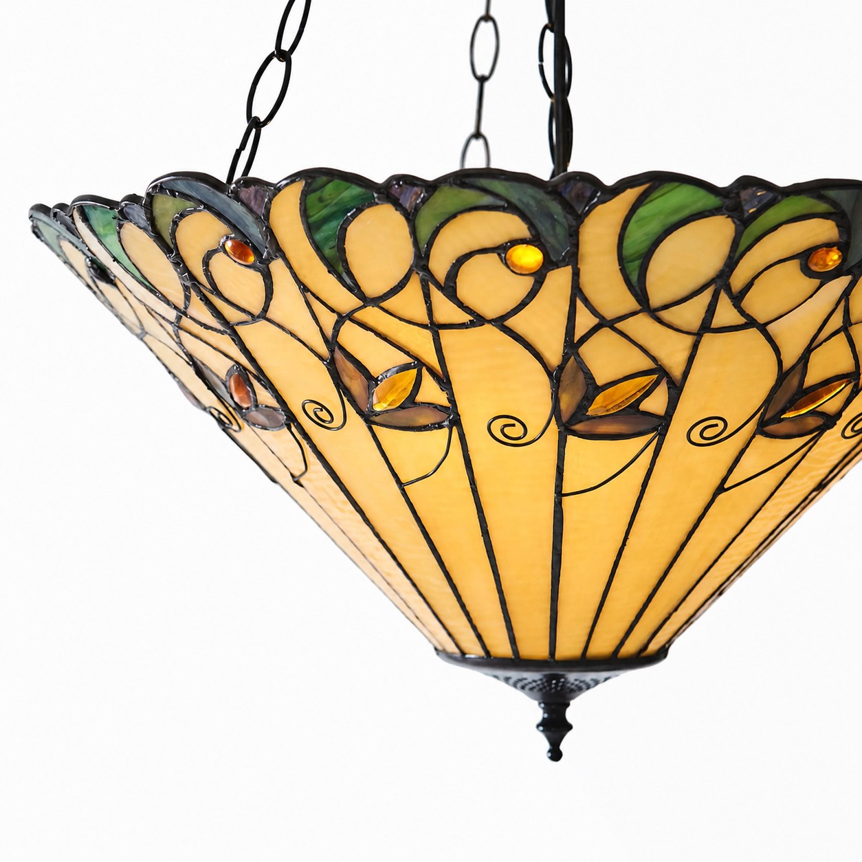TF Jamelia Light - Decorative Art Glass - Flush Mount Timeless Style for Hallway