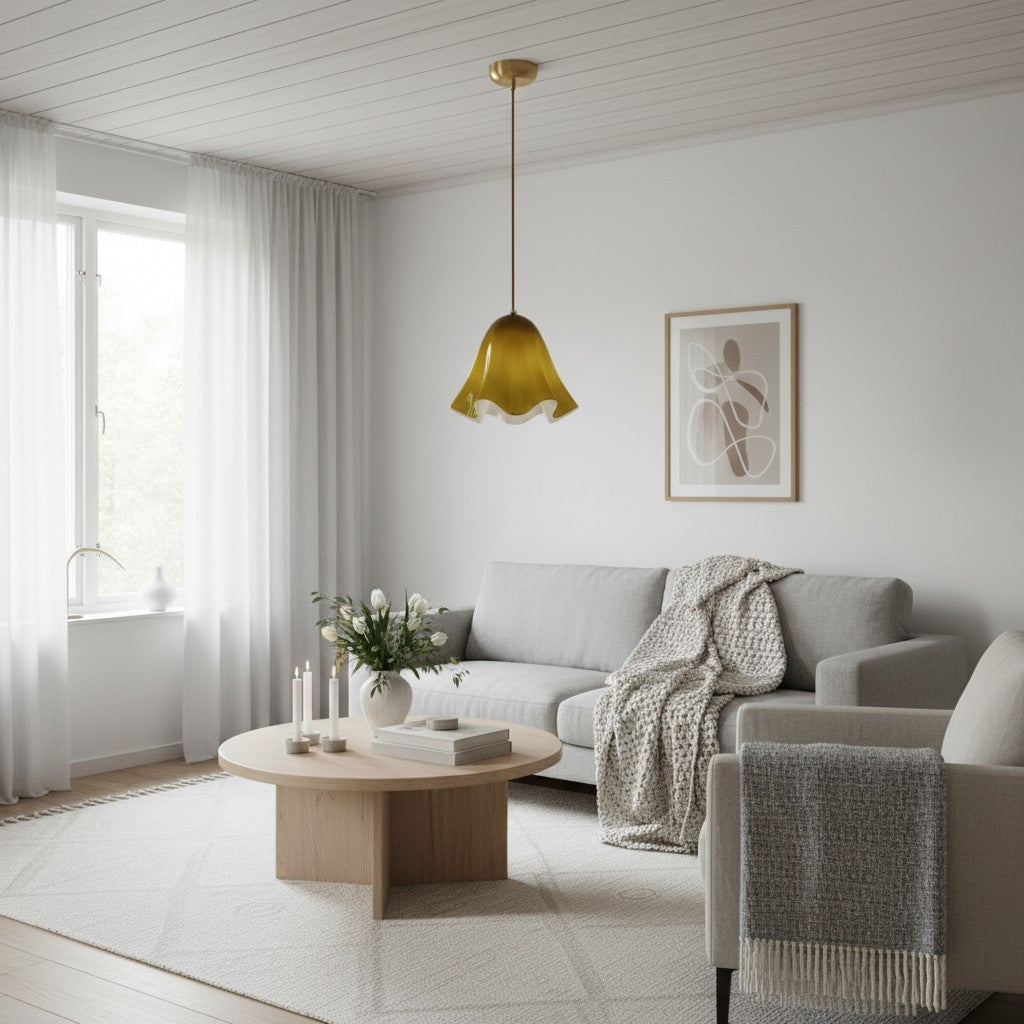 Bellina Sculptural Floral Pendant Light Contemporary Ceiling Fixture for Living Room