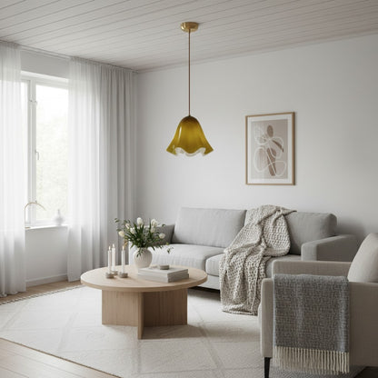 Bellina Sculptural Floral Pendant Light Contemporary Ceiling Fixture for Living Room