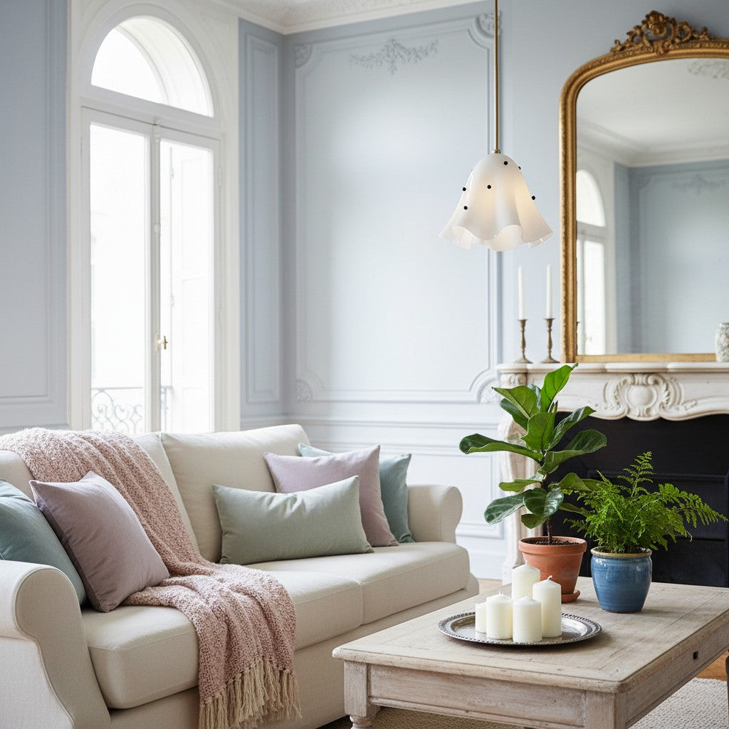 Bellina Sculptural Floral Pendant Light Contemporary Ceiling Fixture for Living Room