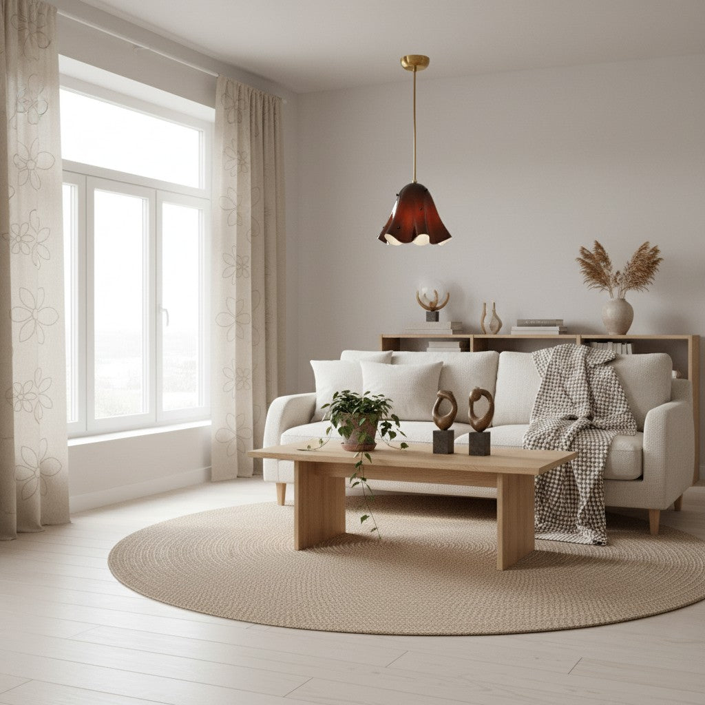 Bellina Sculptural Floral Pendant Light Contemporary Ceiling Fixture for Living Room