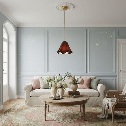 Bellina Sculptural Floral Pendant Light Contemporary Ceiling Fixture for Living Room