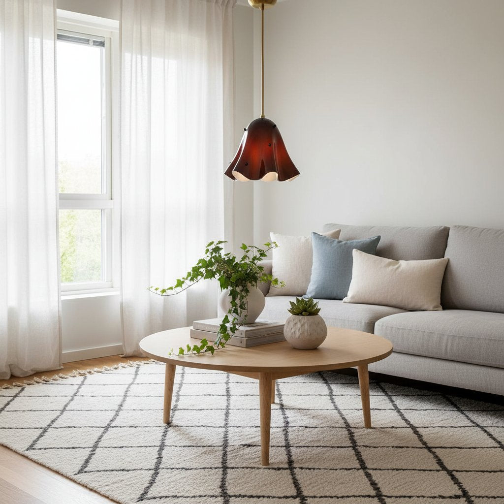 Bellina Sculptural Floral Pendant Light Contemporary Ceiling Fixture for Living Room