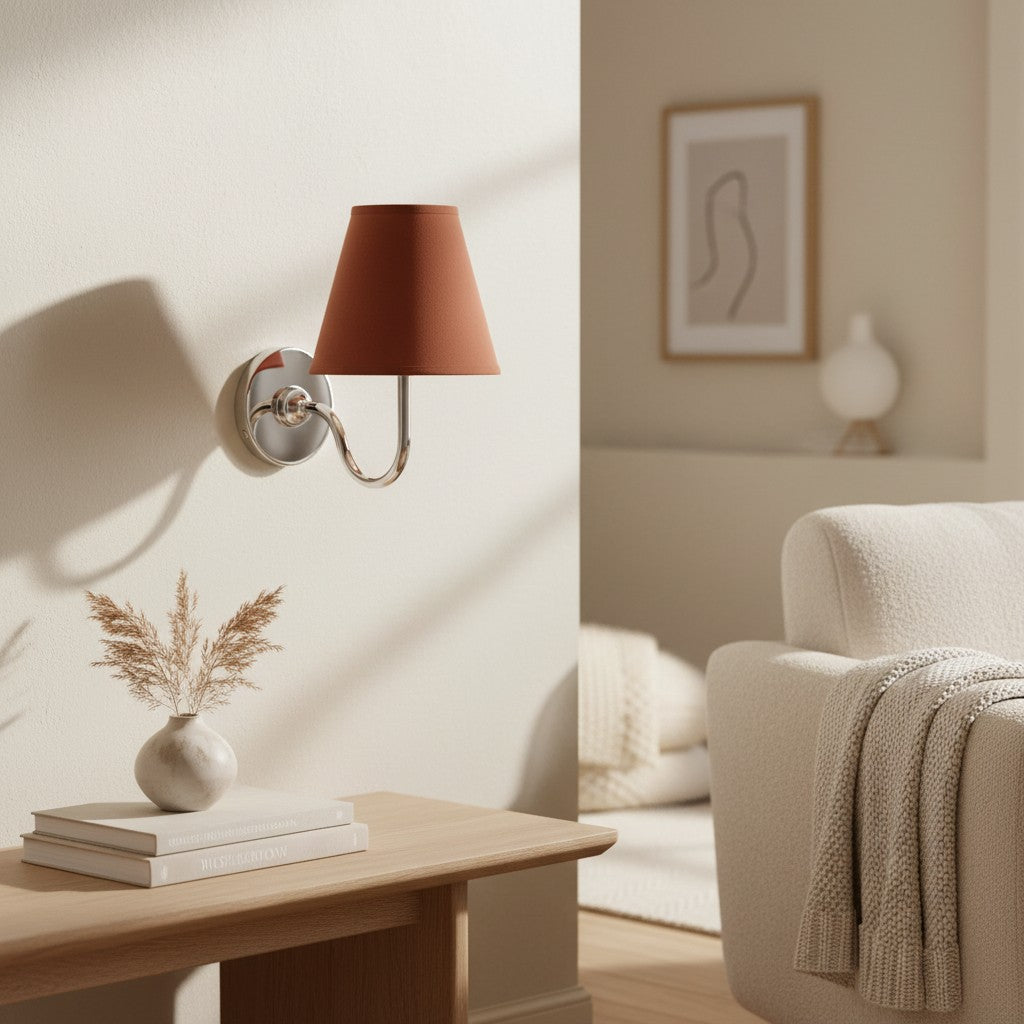 Luvora Decorative Pleated Shade Wall Lamp Vintage Modern Lighting for Corridor and Home Interiors