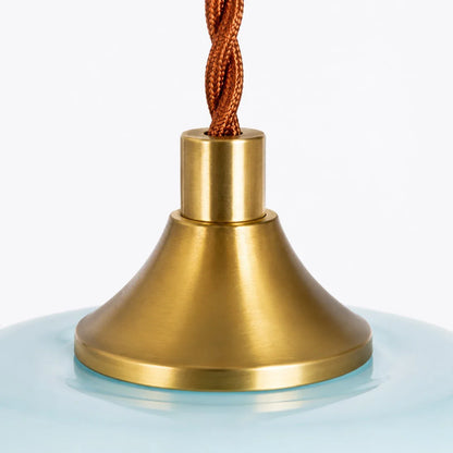Brass finish cap and braided cord detail