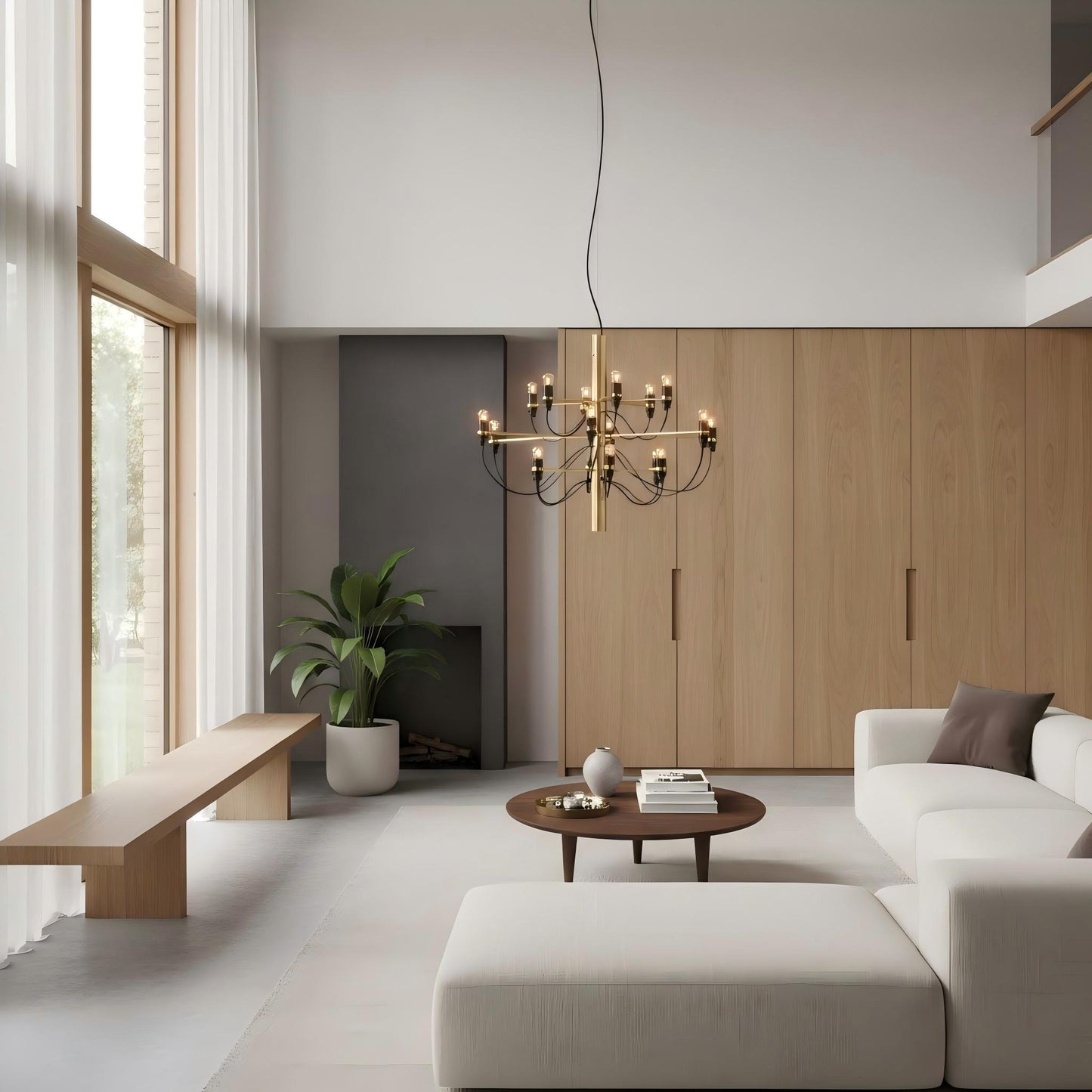Tendrila Contemporary Multi-Light Chandelier - Industrial-Inspired Design Metal Suspension for Lounges N01