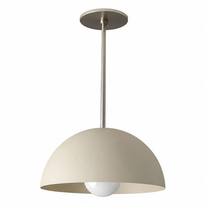 Metio Dome Neutral Dome Pendant - Modern Metal Accent Lighting