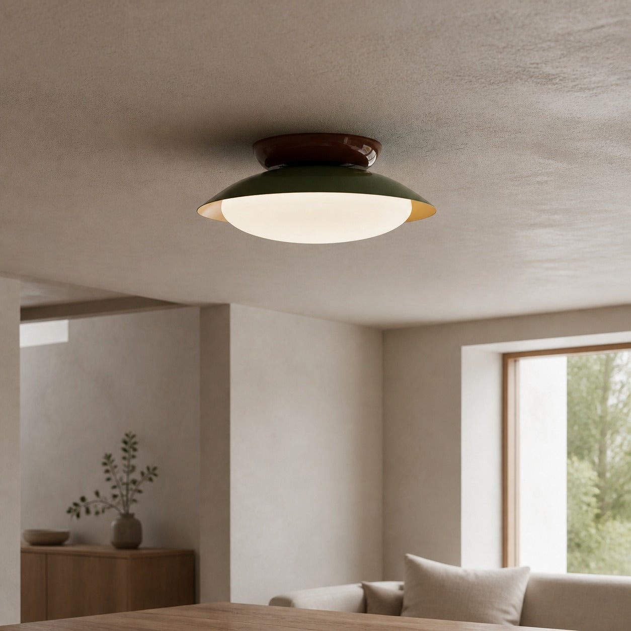 Heliora Modern Dome Ceiling Light – Minimalist Retro Style for Living Spaces