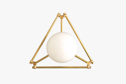 Glorica Glas-Deckenleuchte aus Messing mit geometrischem Design – mundgeblasenes Kugeldesign