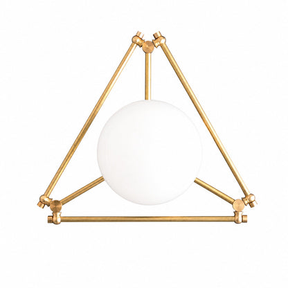 Glorica Glas-Deckenleuchte aus Messing mit geometrischem Design – mundgeblasenes Kugeldesign