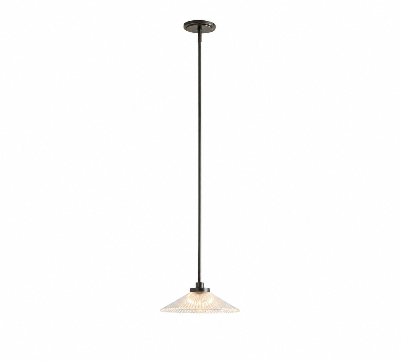 Bravira Pendelleuchte aus geripptem Glas – elegante Kücheninsellampe