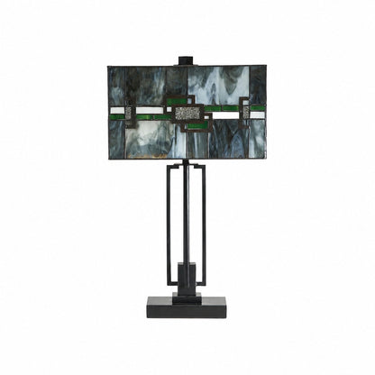 Rechteckige Tischleuchte Culletto aus Buntglas – Künstlerischer Look für Schlafzimmer und Flure