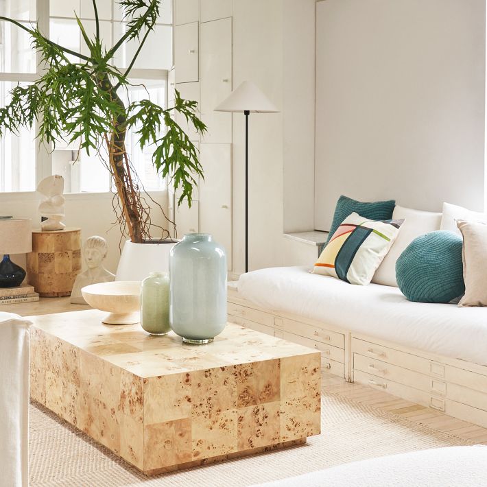 Diora Tischlampe und Stehlampe - Moderner Linear Stil Eleganter Leinen Lampenschirm für Wohnzimmer