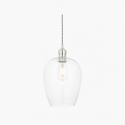 Clarione Height-Adjustable Glass Pendant Light - Classic Art Deco Light