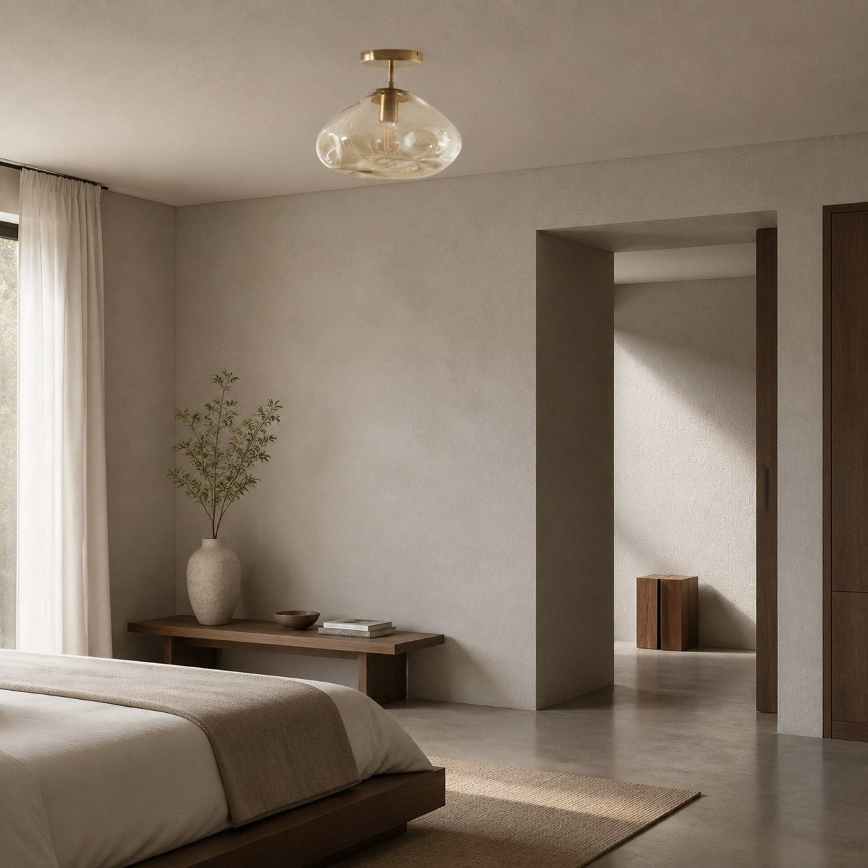Glissora Deckenleuchte aus reflektierendem Glas – Skulpturales Design, vielseitige Ausführung für Flur und Esszimmer