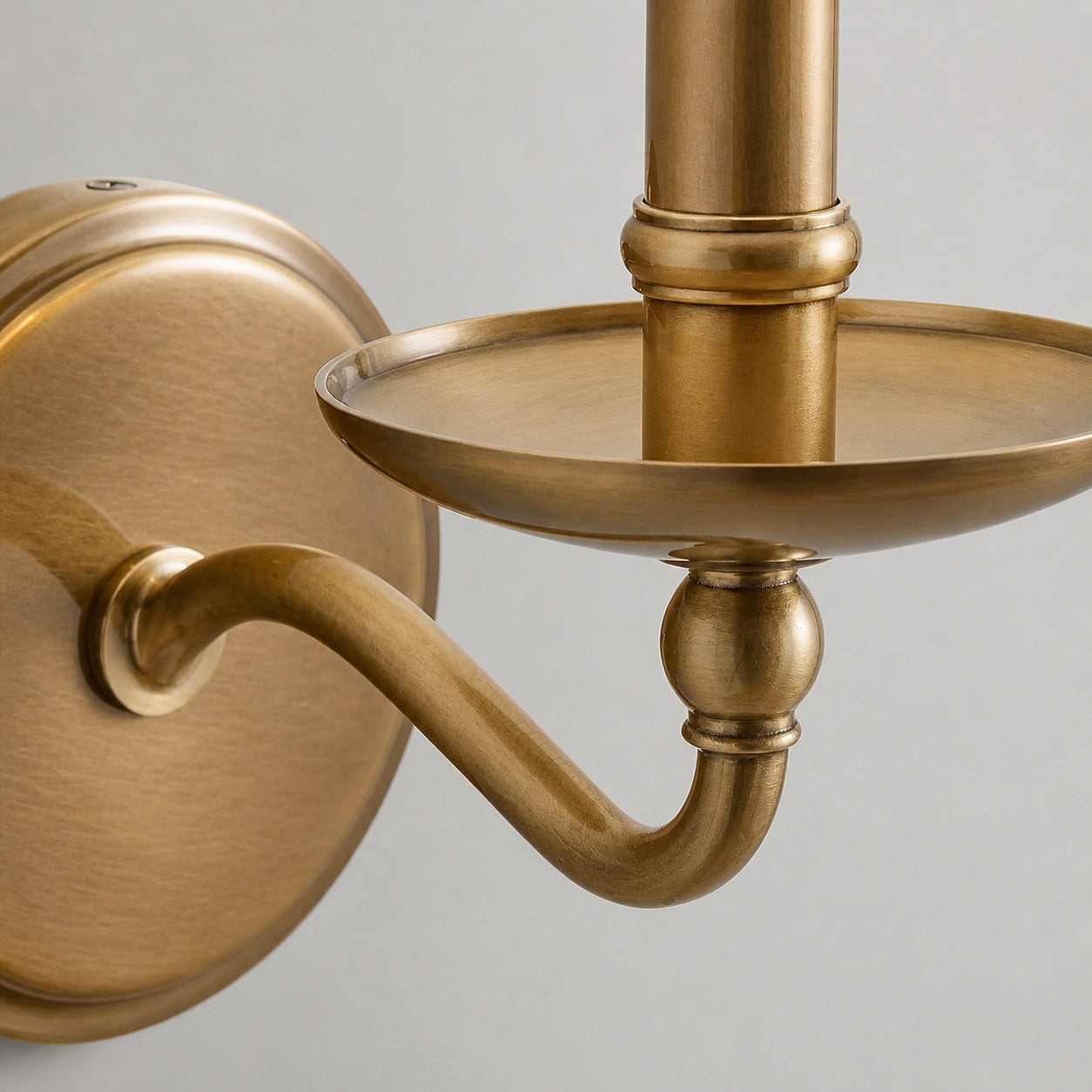 Tela Klassische Wandleuchte mit Kerzenarm aus Eisen – Rustikale Metallleuchte, einzeln oder doppelt, für Flur und Esszimmer