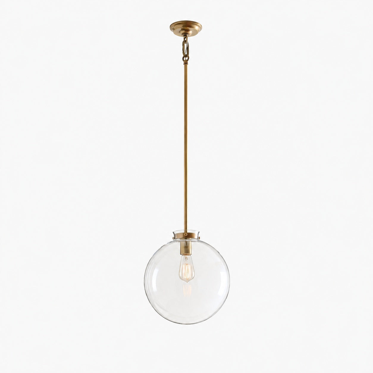 Sterling Minimalist Glass Pendant Collection - Vintage Brass Lighting Design