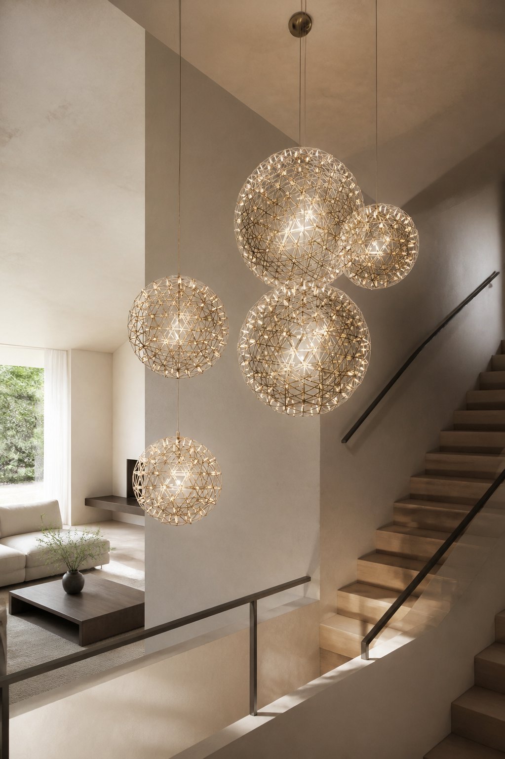 Silver Spark Ball Pendant Light