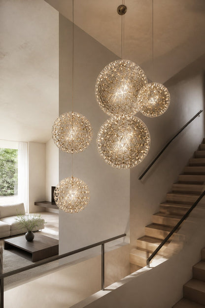 Silver Spark Ball Pendant Light