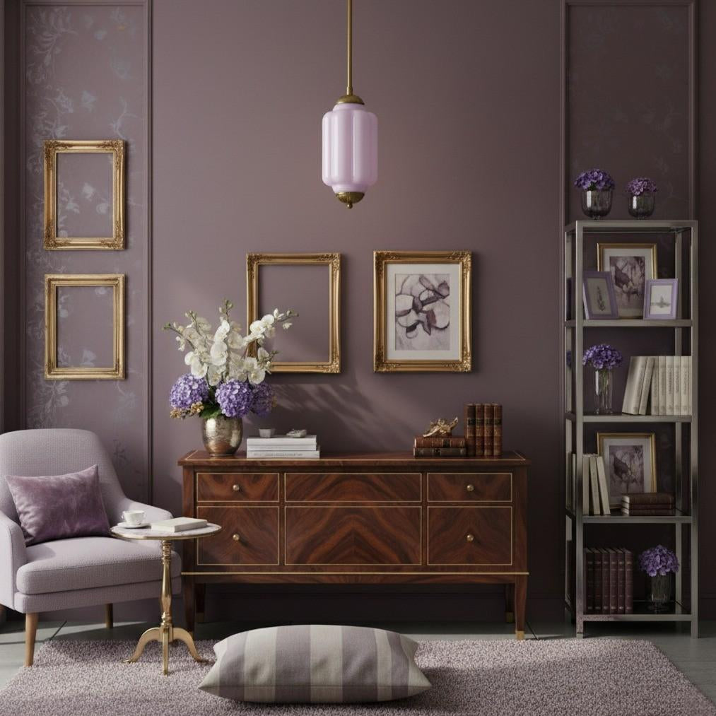 Eloise Petite Pendant Light - Vintage Milk Glass Lamp