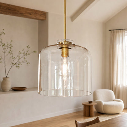 Sterling Minimalist Glass Pendant Collection - Vintage Brass Lighting Design