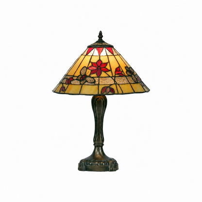 TF Butterfly Table Lamp – Hand-Cut Stained Glass Shade Table Light for Living Room and Bedroom