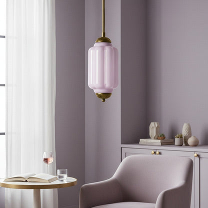 Eloise Petite Pendant Light - Vintage Milk Glass Lamp