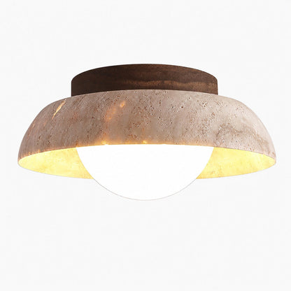 Piedra Travertine Ceiling Lamp